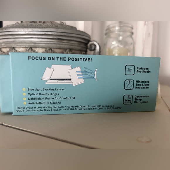 Flower by Drew Barrymore Eyewear Blue Light Blocking Glasses Style HAZEL - NIB - Picture 7 of 8